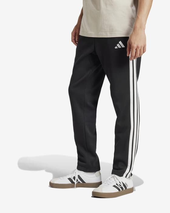 Pantalón largo adidas Essentials 3-Stripes Open Hem negro blanco