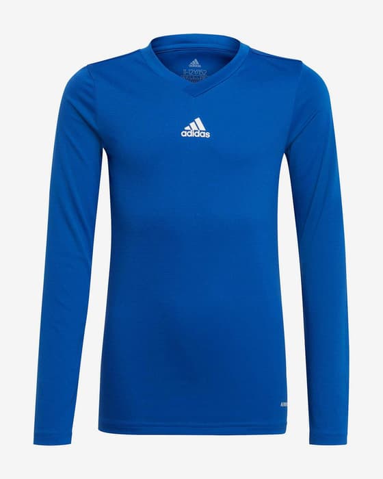Camiseta adidas Team Base manga larga azul intenso infantil