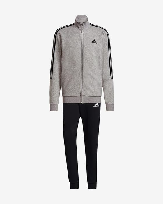 adidas Performance 3S Full Zip Tracksuit Grey Black
