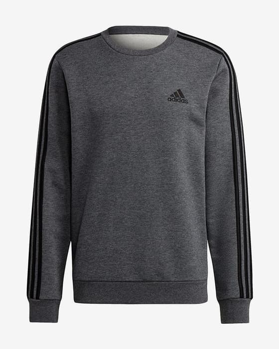 Sweatshirt adidas Essentials Fleece 3S cinzento preto