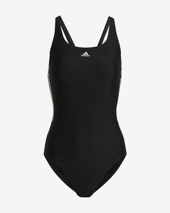 Maillot de bain adidas Mid 3S noir blanc femme