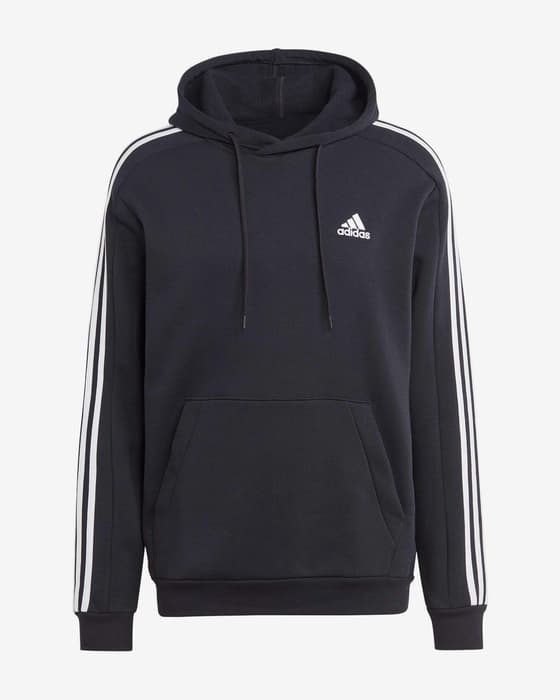 Sweatshirt com capucho adidas Essentials Fleece 3S azul branco