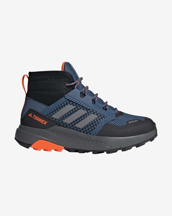 Botas adidas Terrex Trailmaker Mid RAIN.RDY Hiking azul gris negro infantil