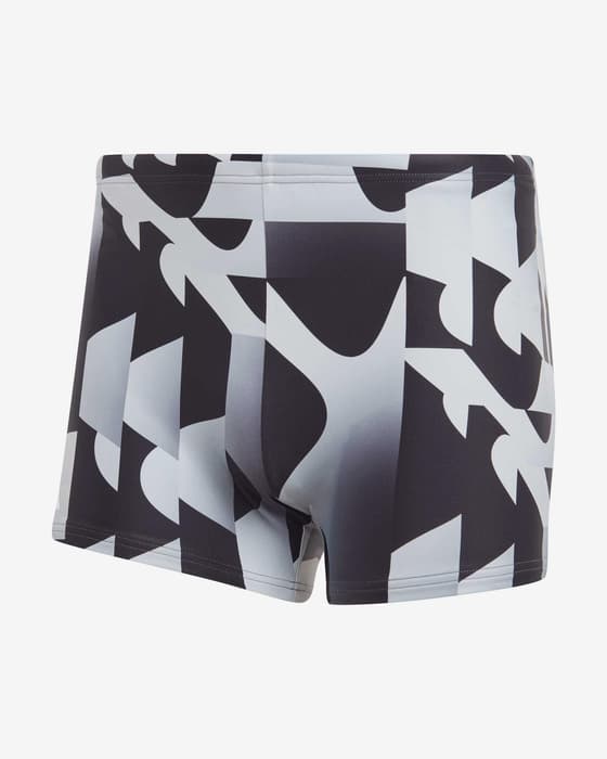 Maillot de bain adidas boxer Allover Print noir blanc