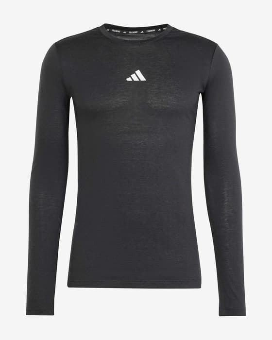 Camiseta adidas Workout manga larga negro puro blanco