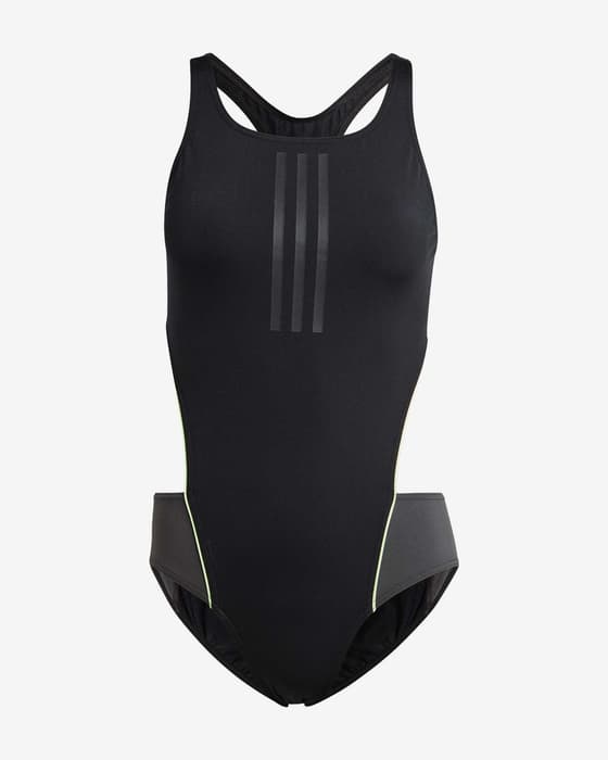adidas Extra-Long-Life 3 Stripes Damen Badeanzug pechschwarz