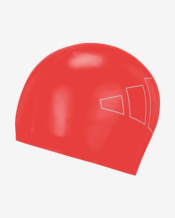 adidas Logo Swim Cap Red White