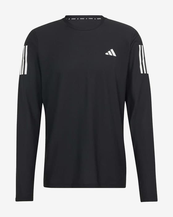 Camiseta adidas Own The Run manga larga negro puro blanco