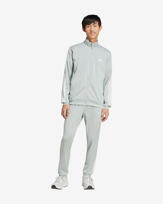 adidas Sportswear Basic 3-Stripes Tracksuit light blue white