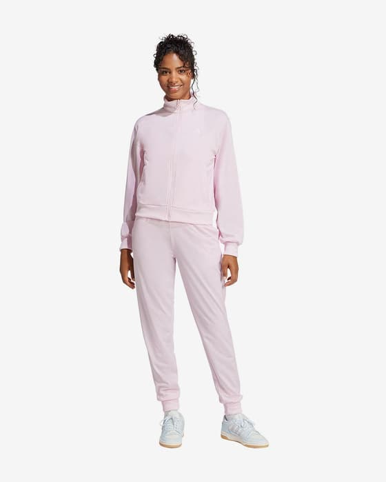 adidas Essentials Feel Cozy Tracksuit pink white Women