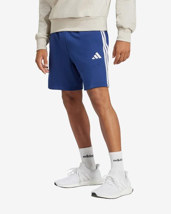 adidas Essentials French Terry 3-Stripes Shorts Navy Blue