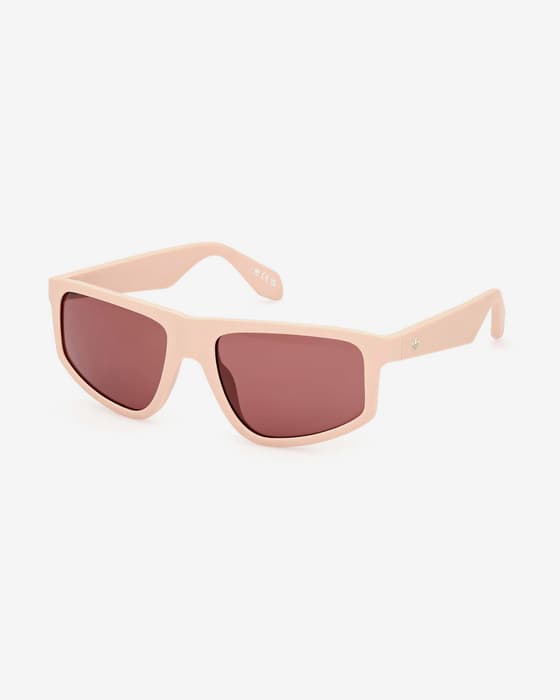 Gafas adidas Originals OR0108 rosa perlado lentes espejadas burdeos