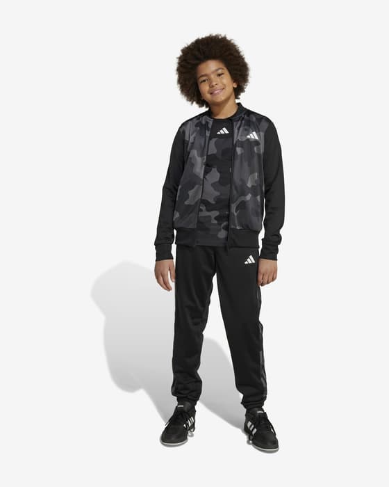 adidas Seasonal Essential Camouflage Tracksuit black grey Kids