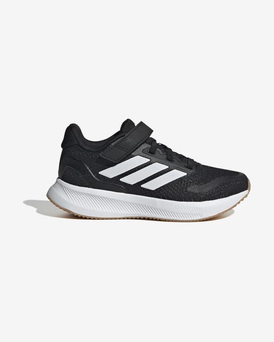 adidas Runfalcon 5 Kinder Laufschuhe pechschwarz/weiß