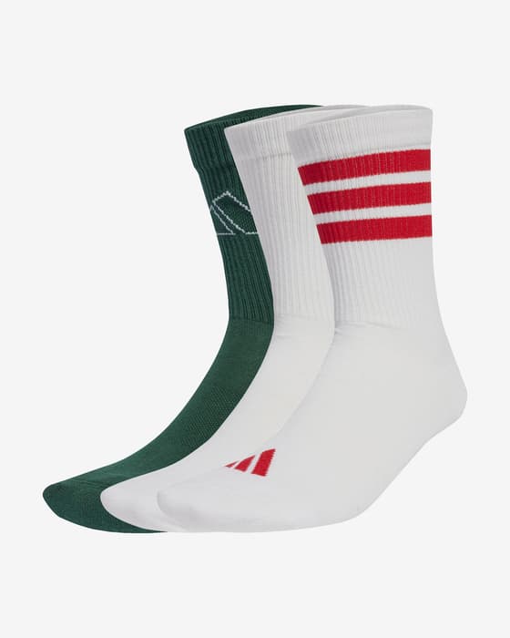 Calcetines adidas Logo blanco rojo verde (3 pares)