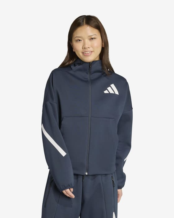 Chaqueta con capucha adidas Z.N.E. azul marino blanco mujer