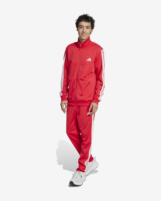 adidas Sportswear Basic 3-Stripes Tricot Tracksuit red orange