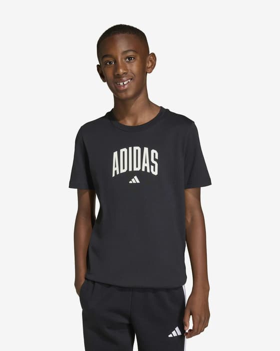 Camiseta adidas Collegiate Graphic manga corta negro blanco junior