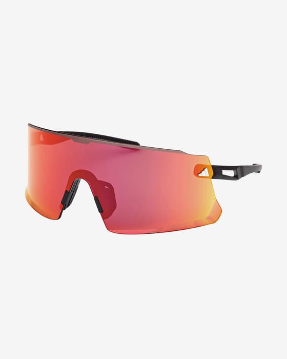 Gafas adidas Sport SP0100 negro con lentes espejadas rojo