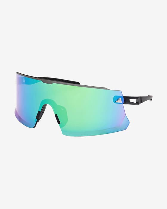 Gafas adidas Sport SP0100 negro con lentes espejadas verde azul