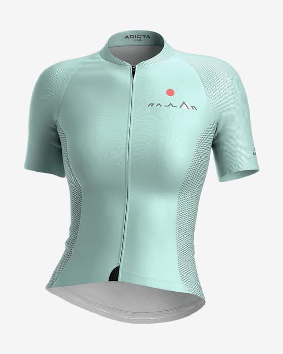 Maillot Adicta Lab Alate manche courte bleu clair femme