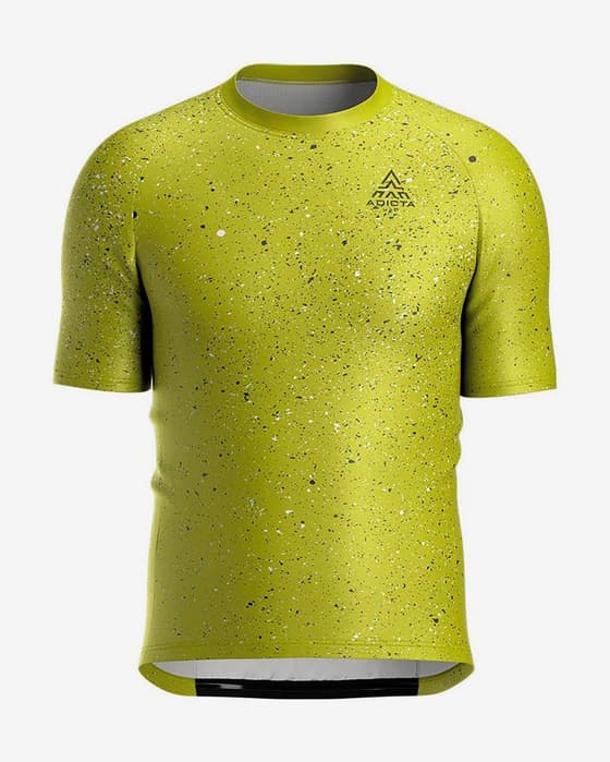 Maillot Adicta Lab Quartz Tech manche courte jaune vert