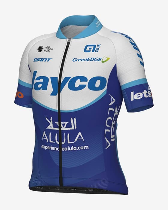 Maillot Team BikeExchange 2023 manche courte bleu blanc enfant
