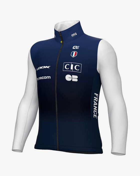 Chaqueta Fédération Française de Cyclisme 2024 Prime azul blanco
