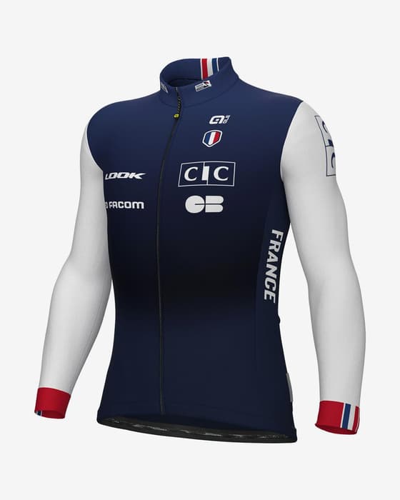 Maillot Fédération Française de Cyclisme 2025 Prime manche longue bleu blanc