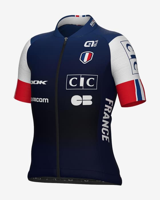Maillot Fédération Française de Cyclisme 2025 manche courte bleu enfant