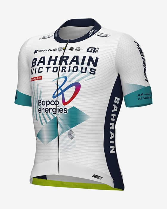 Maillot Bahrain-Victorious 2025 PRS 2.0 manche courte blanc
