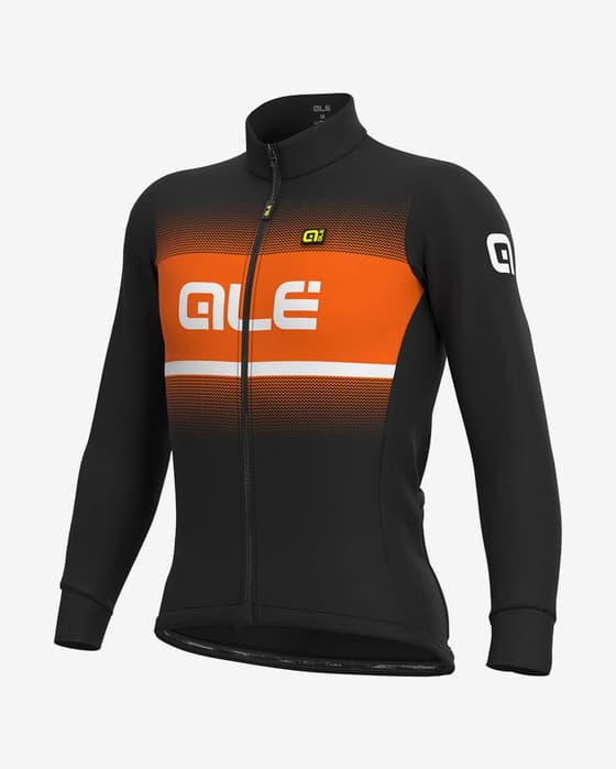Maillot Alé Blend manga larga negro naranja fluor