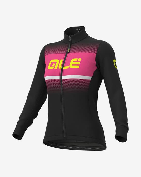Maillot Alé Blend manga larga negro rosa fluor mujer