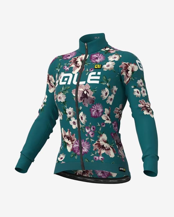 T-shirt Alé Fiori manche longue vert femme
