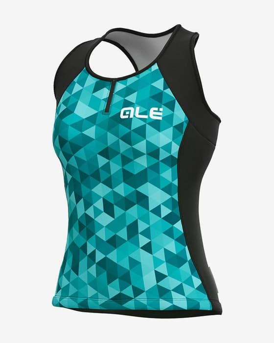 Maillot Alé Solid Triangles débardeur turquoise noir femme