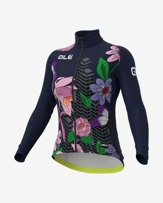 Maillot Alé PRR City manga larga azul marino multicolor mujer