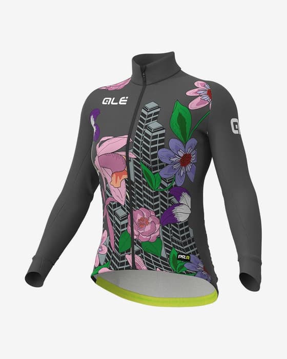 Maillot Alé PRR City manga larga gris multicolor mujer