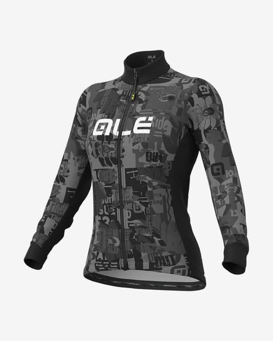 Maillot Alé Solid Break manche longue noir gris femme