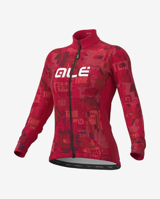 Maillot Alé Solid Break manche longue rouge bordeaux femme