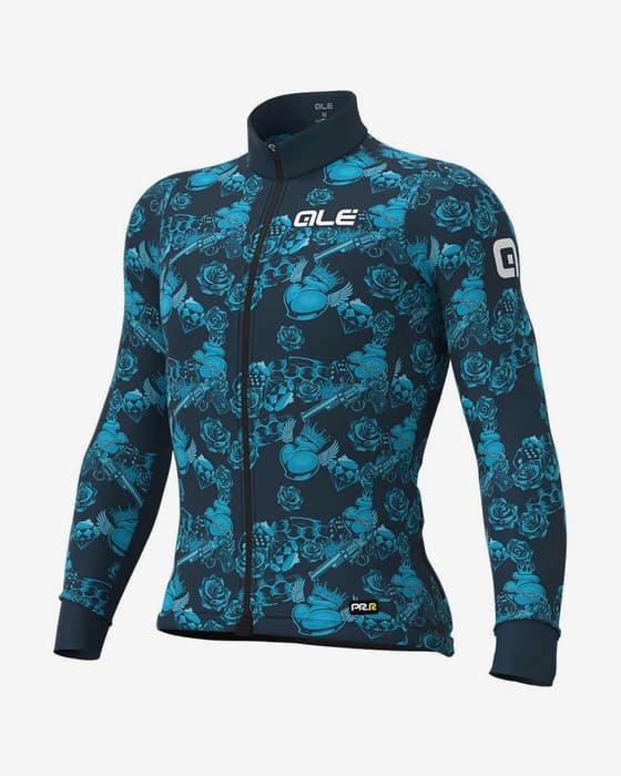 Maillot Alé PRR Las Vegas manga larga azul claro azul marino