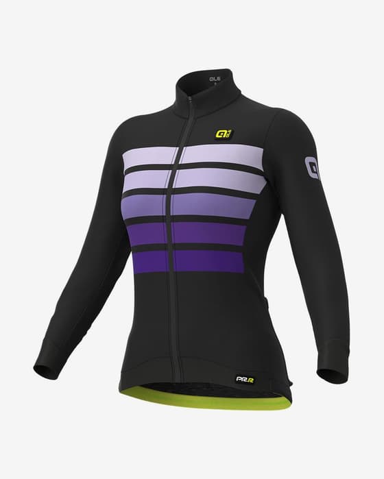 Maillot Alé PRR Sombra Wool manche longue noir violet femme
