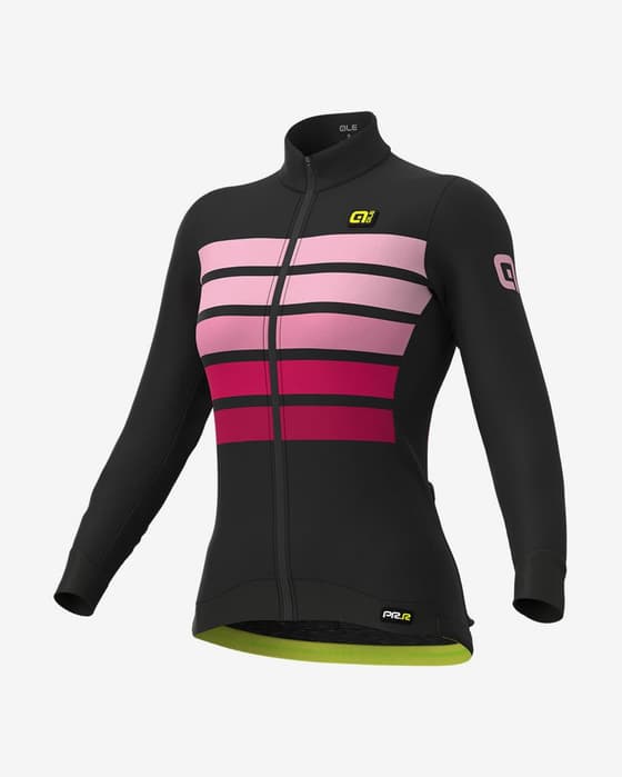 Maillot Alé PRR Sombra Wool manche longue noir rose femme