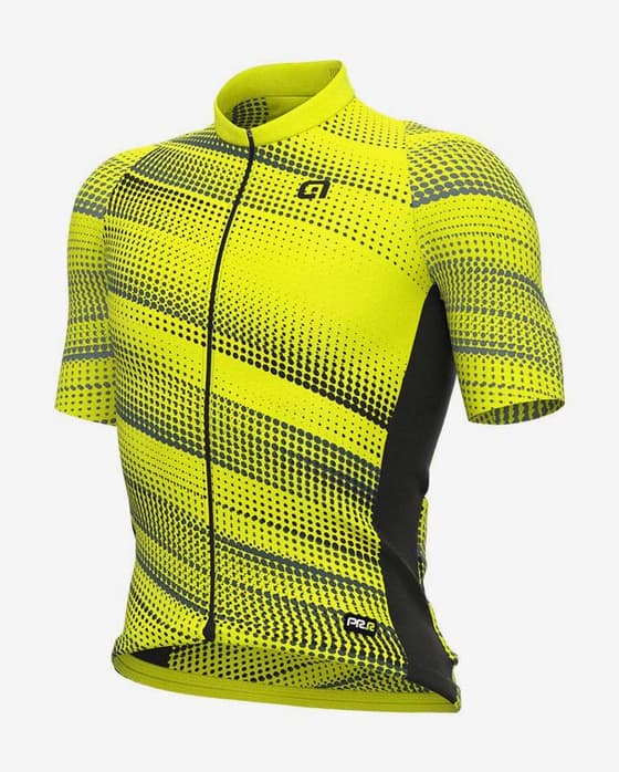 Maillot Alé PRR Green Speed manche courte jaune fluo noir