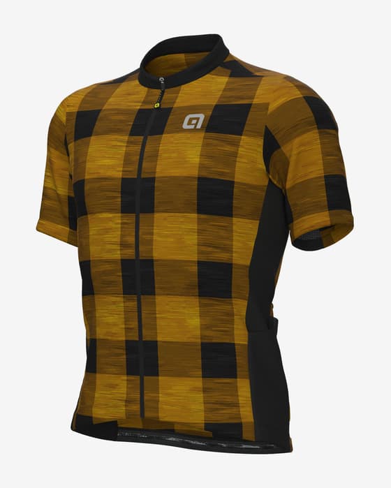 Maillot Alé Off-Road Gravel Scottish manche courte marron clair noir