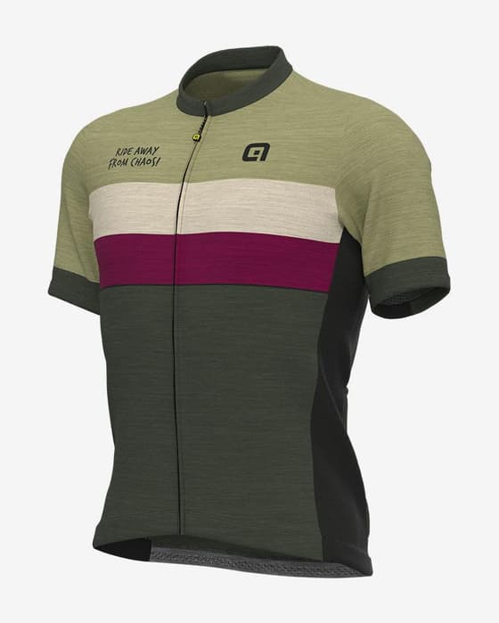 Maillot Alé Off-Road Gravel Chaos manche courte vert gris lilas
