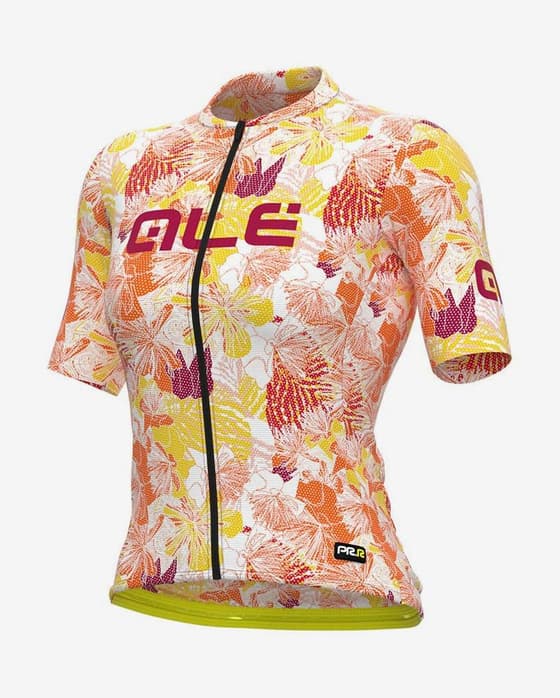 Maillot Alé PRR Amazzonia manche courte orange fluo blanc femme