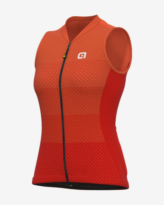 Maillot Alé Solid Level sans manches rouge corail femme