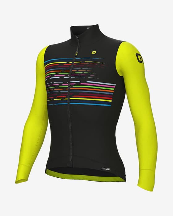 Maillot Alé PRR Logo manga larga negro amarillo multicolor