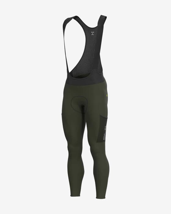Long bib tights Alé Off-Road Gravel Stones Cargo dark green