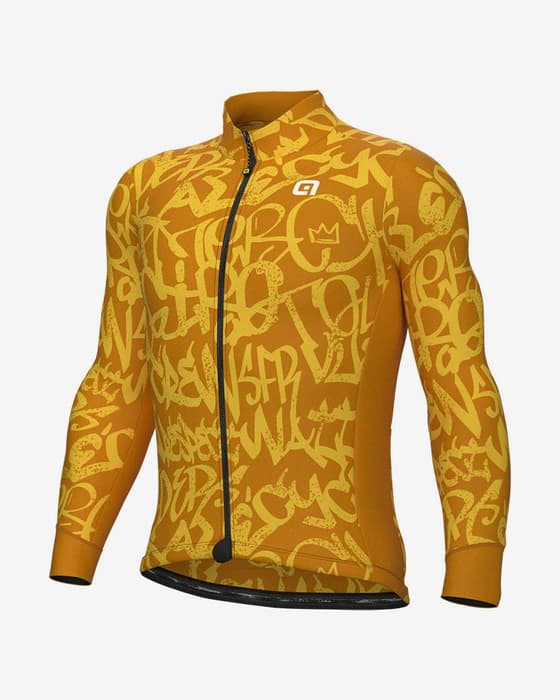 Maillot Alé Solid Ride manche longue jaune orangé
